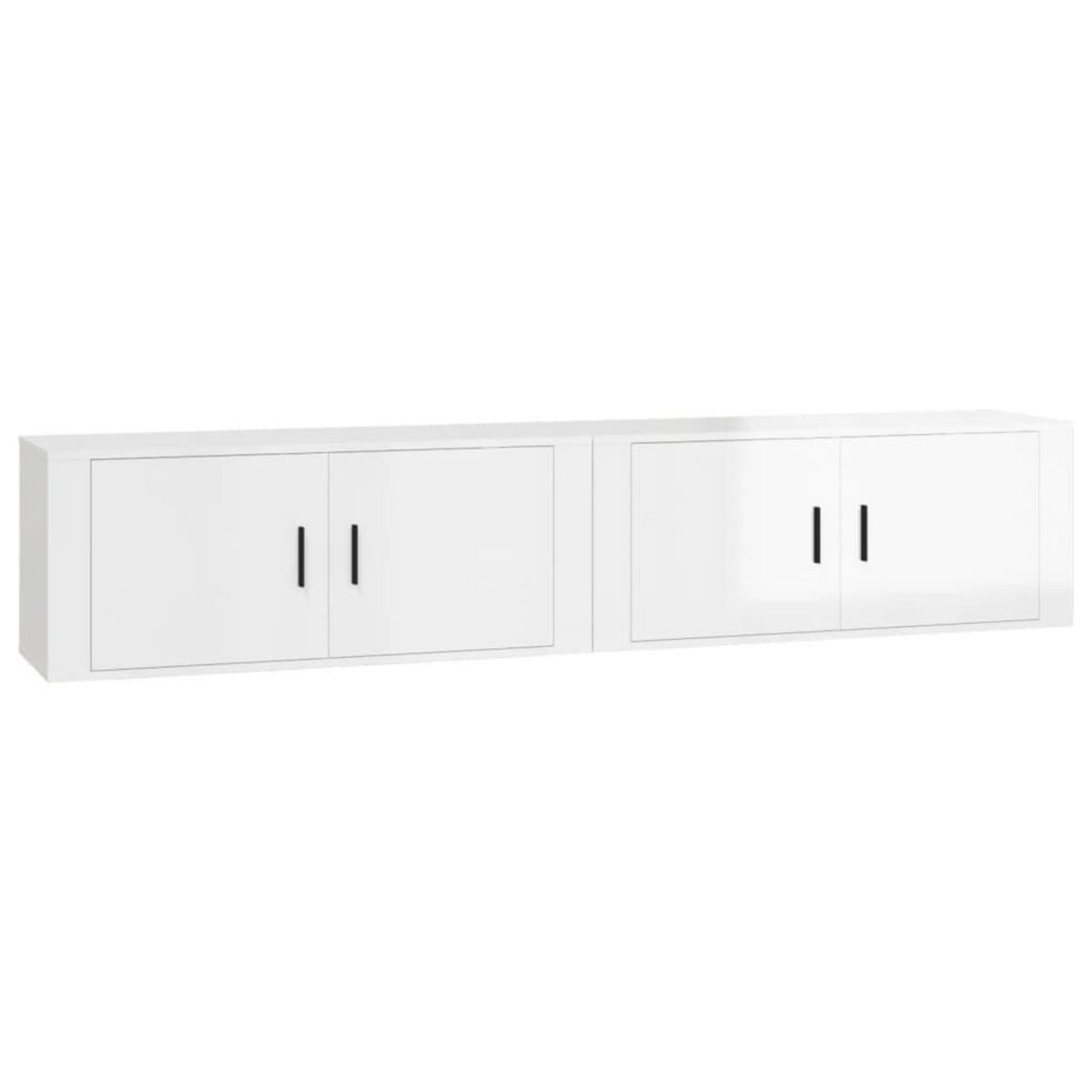 VIDAXL Meubles TV muraux 2 pcs blanc brillant 100x34,5x40 cm