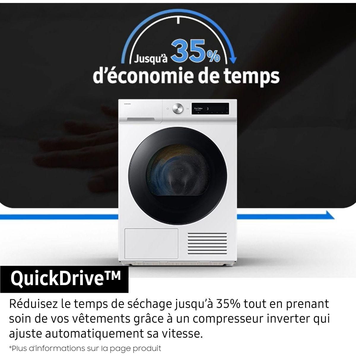 Samsung Sèche linge pompe à chaleur DV90DG6845LK