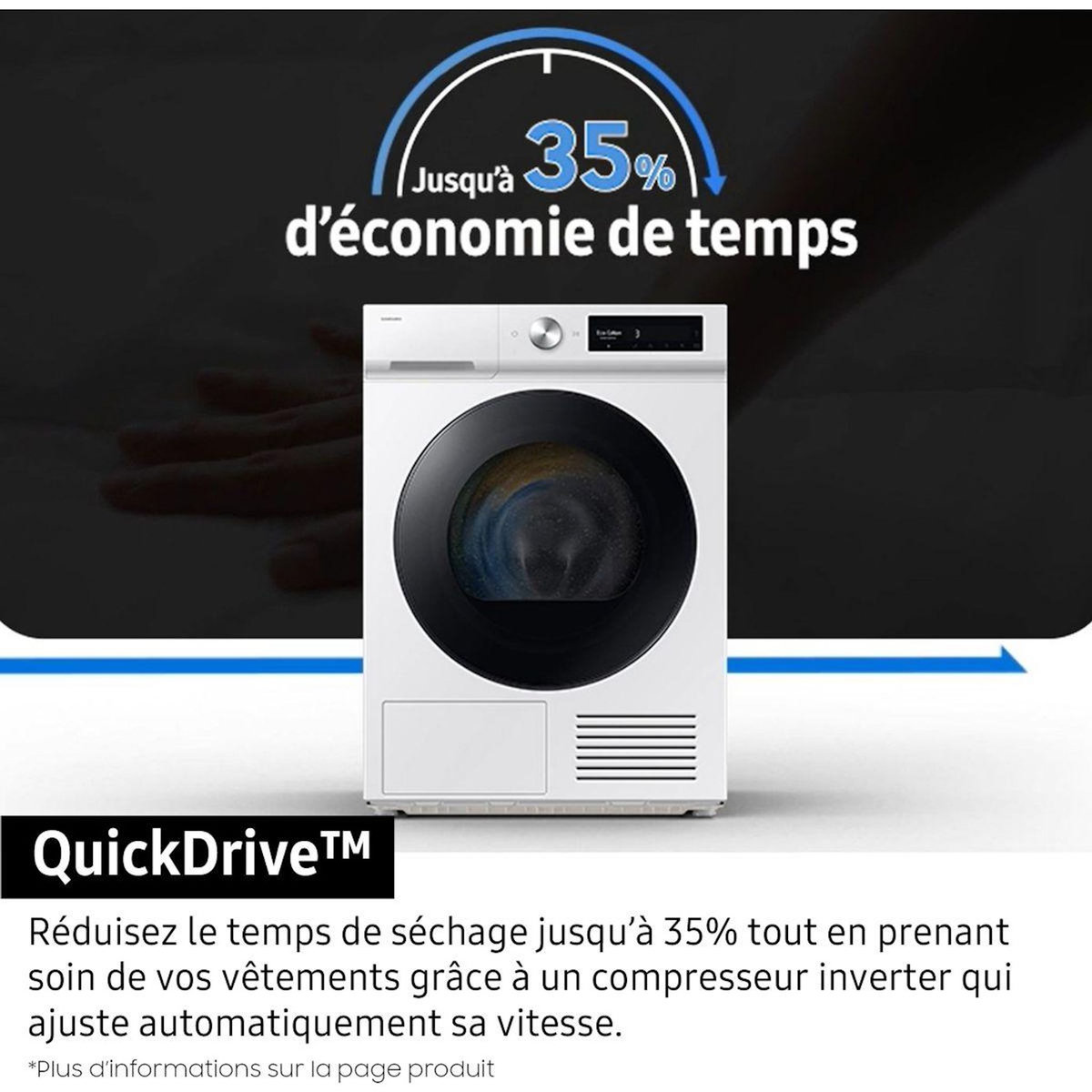 Samsung Sèche linge pompe à chaleur DV90DG6845LK
