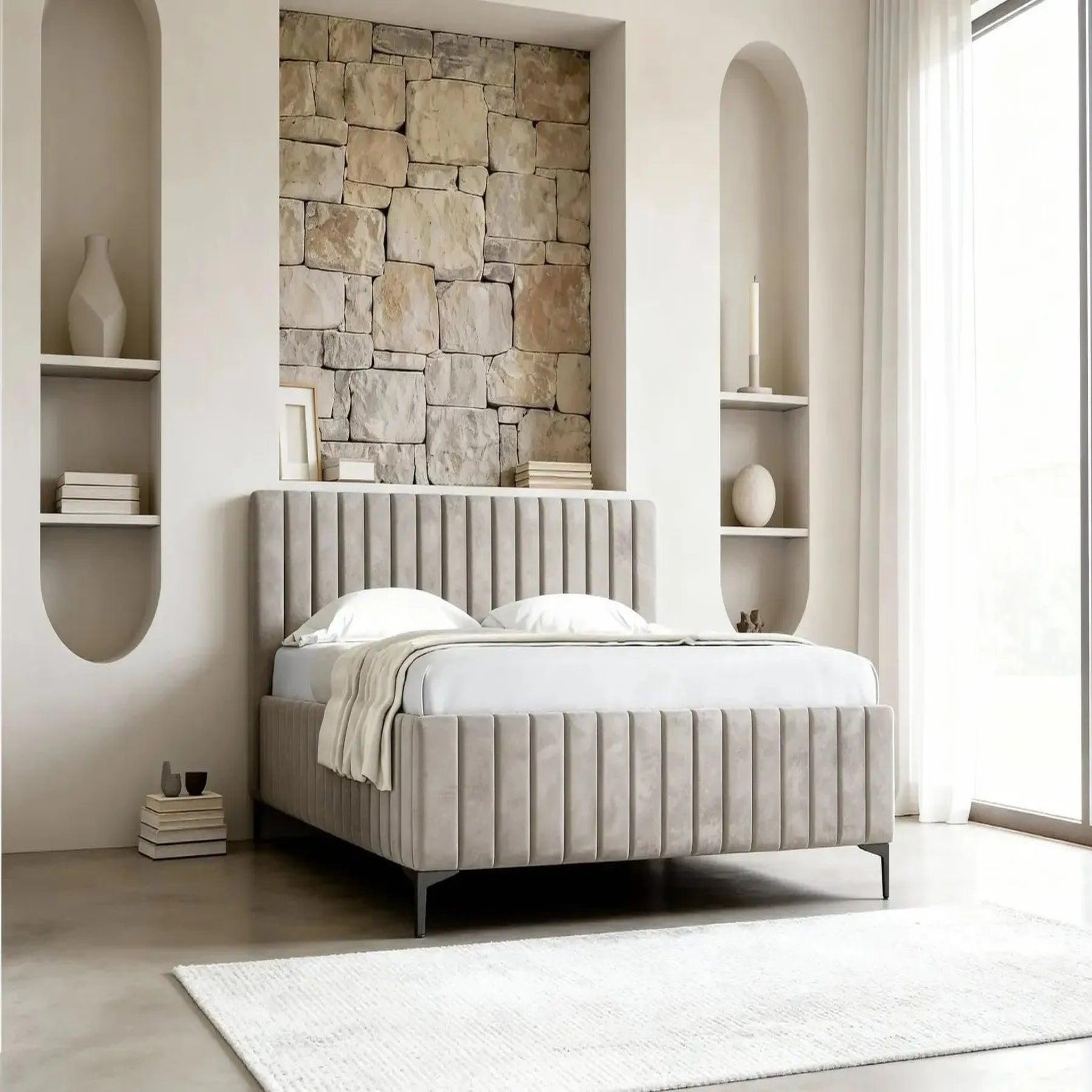 Voir la diapositive 5 : CASANOVA PARIS Eden - lit coffre tissu velours