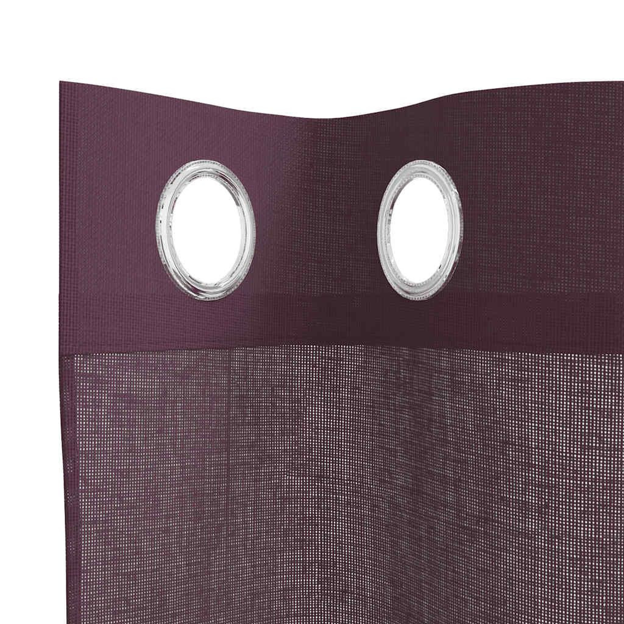 Voir la diapositive 5 : VIDAXL Rideaux en voile avec œillets 2 pcs violet 140x300 cm