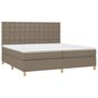 Voir la diapositive 3 : VIDAXL Sommier a lattes de lit et matelas et LED Taupe 200x200cm Tissu