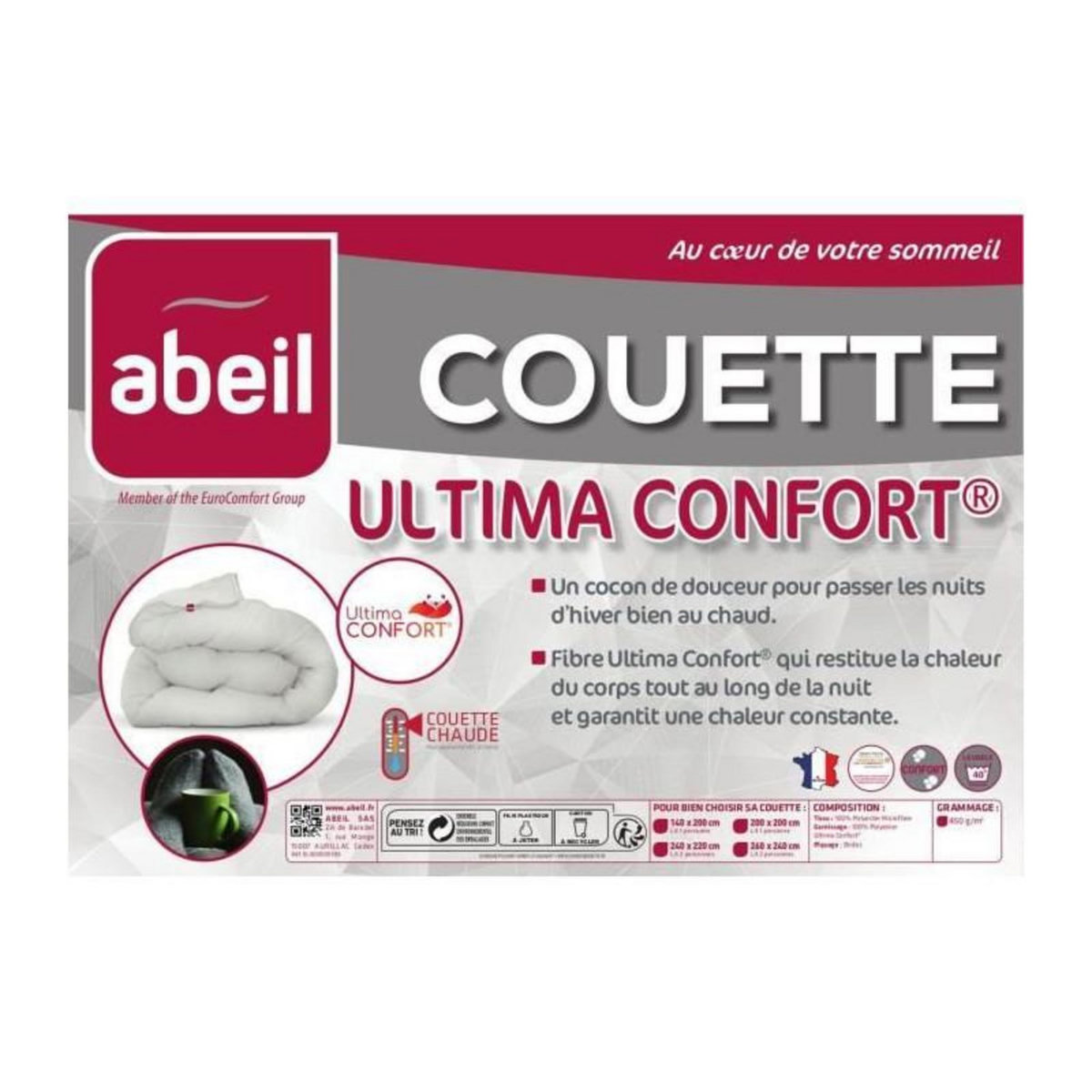 ABEIL ABEIL Couette Ultima Confort 450 - 140 x 200 cm