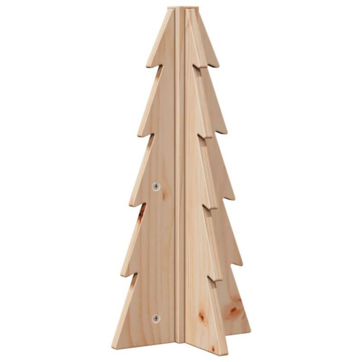 VIDAXL Arbre de Noël en bois pour décoration 49 cm bois massif de pin
