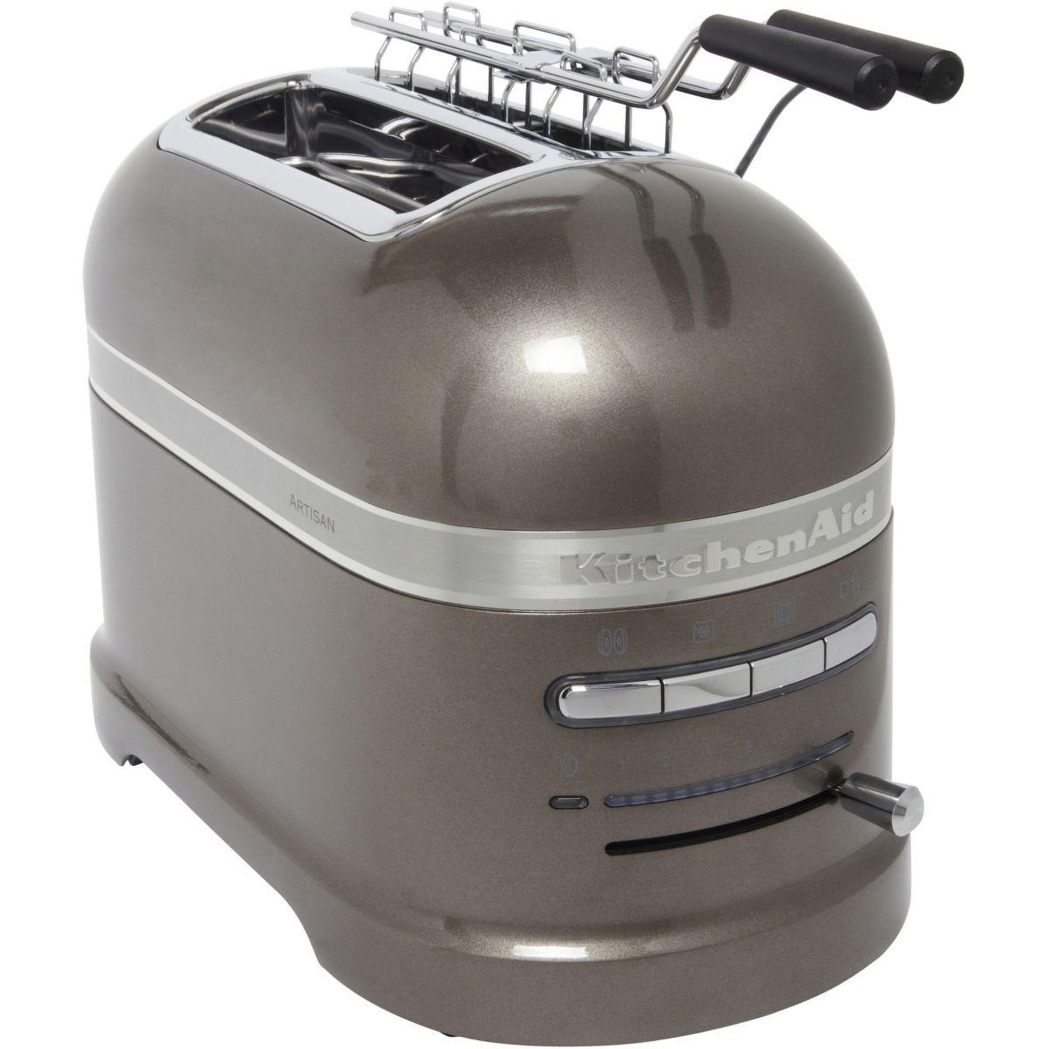 Voir la diapositive 1 : KitchenAid Grille-pain 5KMT2204EMS GRIS ETAIN