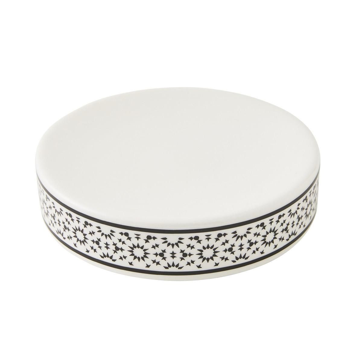 GUY LEVASSEUR Set salle de bain à motifs 3 pièces porcelaine blanc