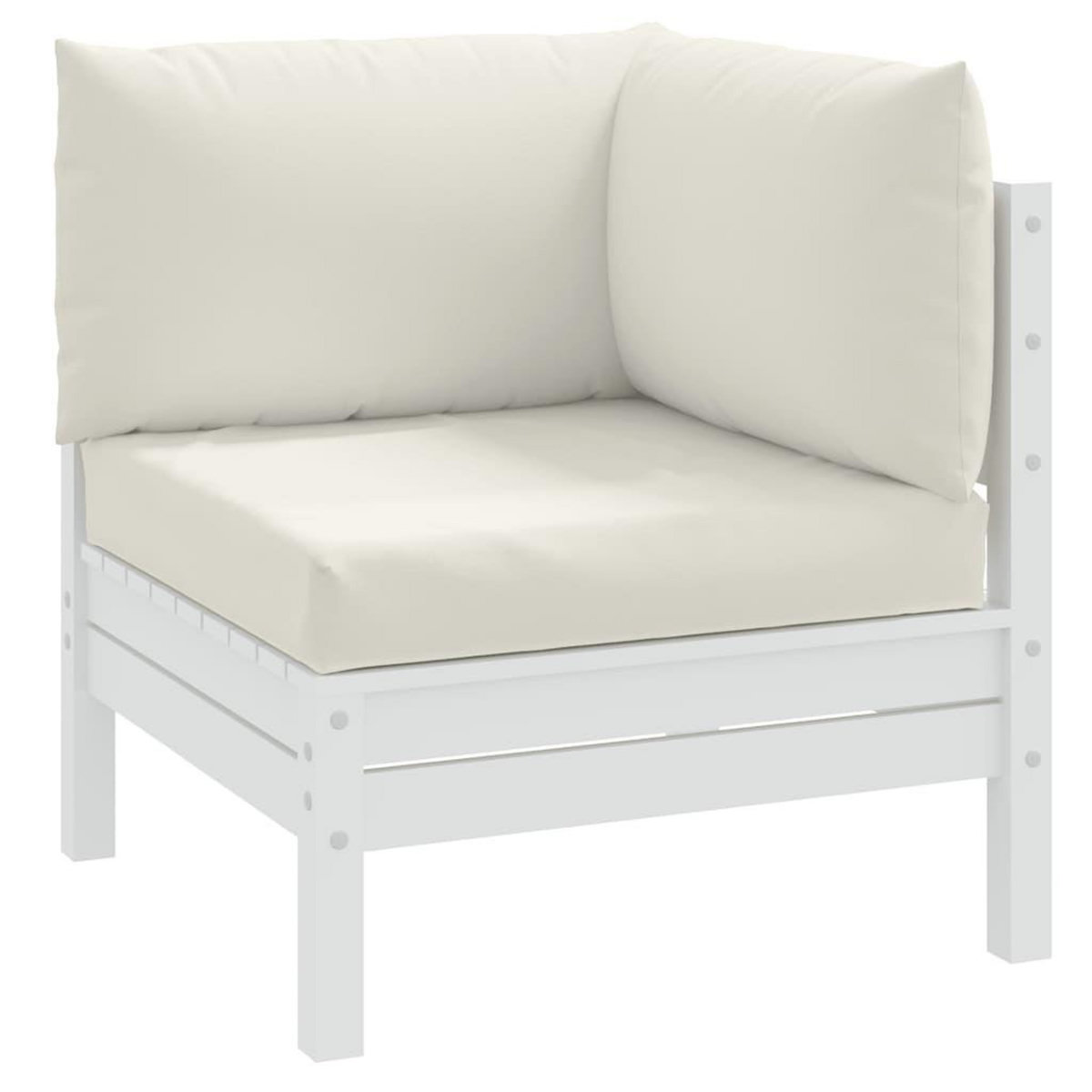 VIDAXL Coussins de palette lot de 3 creme melange tissu