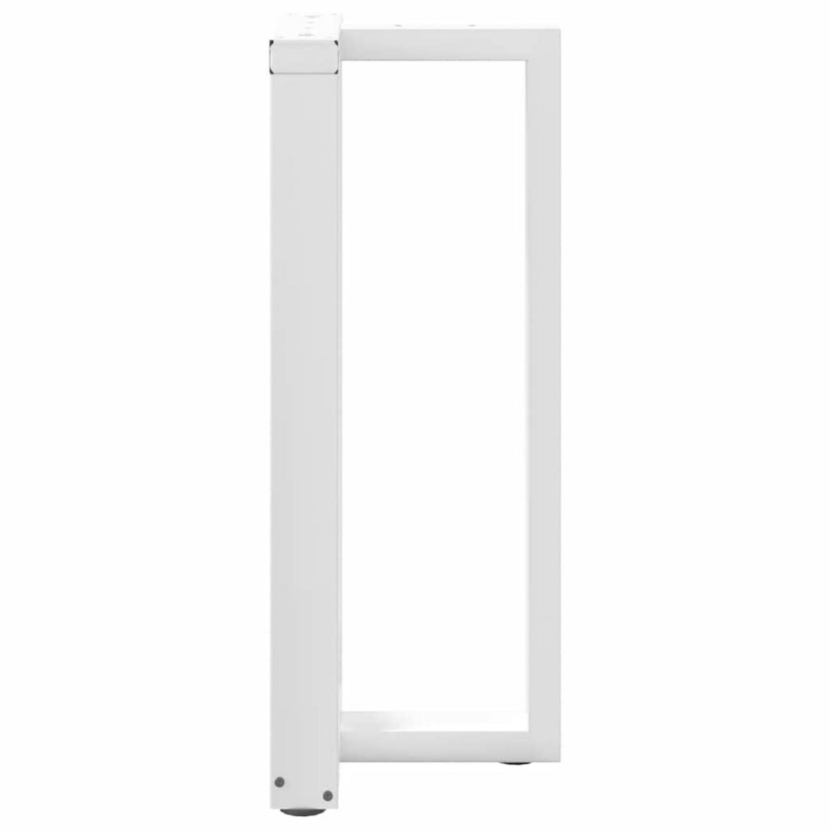 VIDAXL Pieds de table de bar forme de T 2 pcs blanc 40x35x(90-91) cm