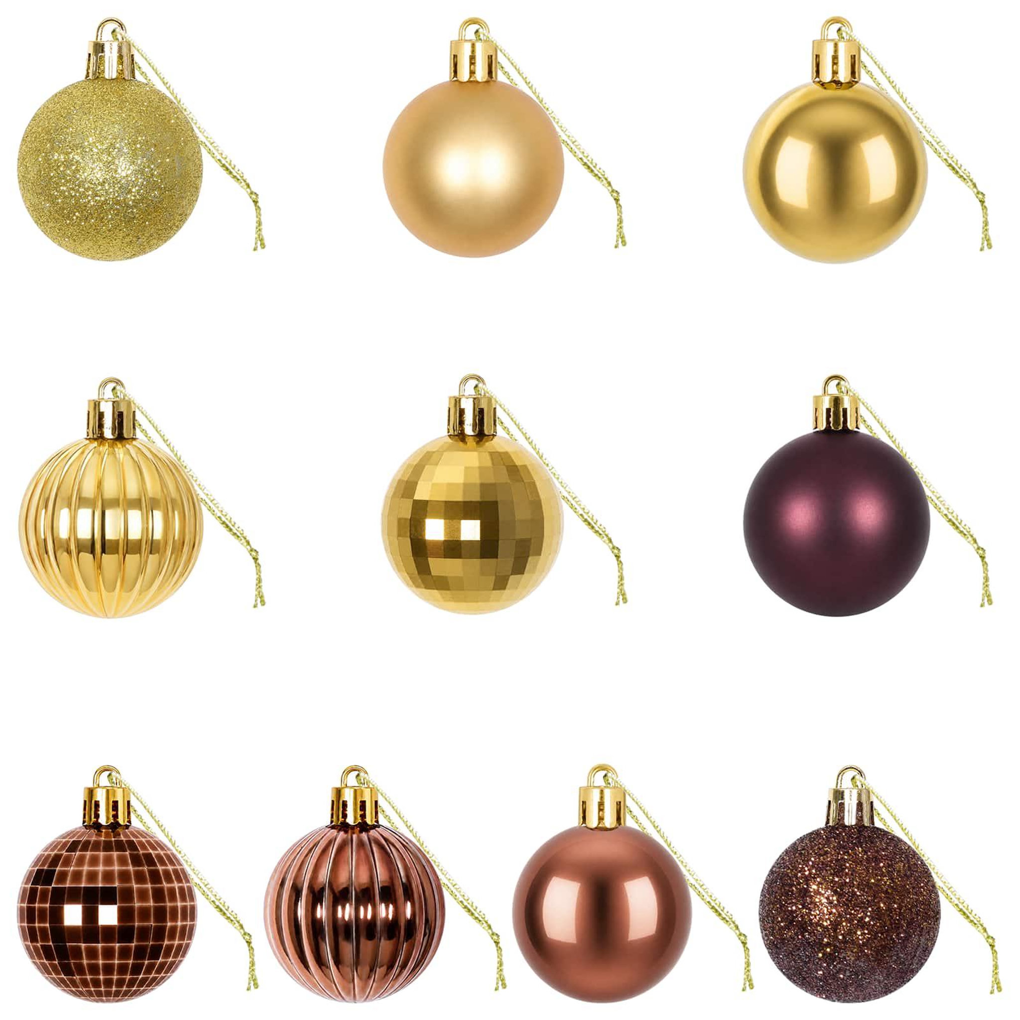 Voir la diapositive 5 : VIDAXL Ensemble de boules de Noël 100 pc Marron et or 4 cm Polystyrene