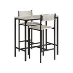 SOBUY SoBuy - Ensemble de table avec 2 chaises et 2 tabourets - Industriel - OGT03. Coloris disponibles : Marron, Gris