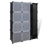 Voir la diapositive 2 : VIDAXL Armoire modulaire 9 compartiments Noir et blanc 37 x 115x150 cm