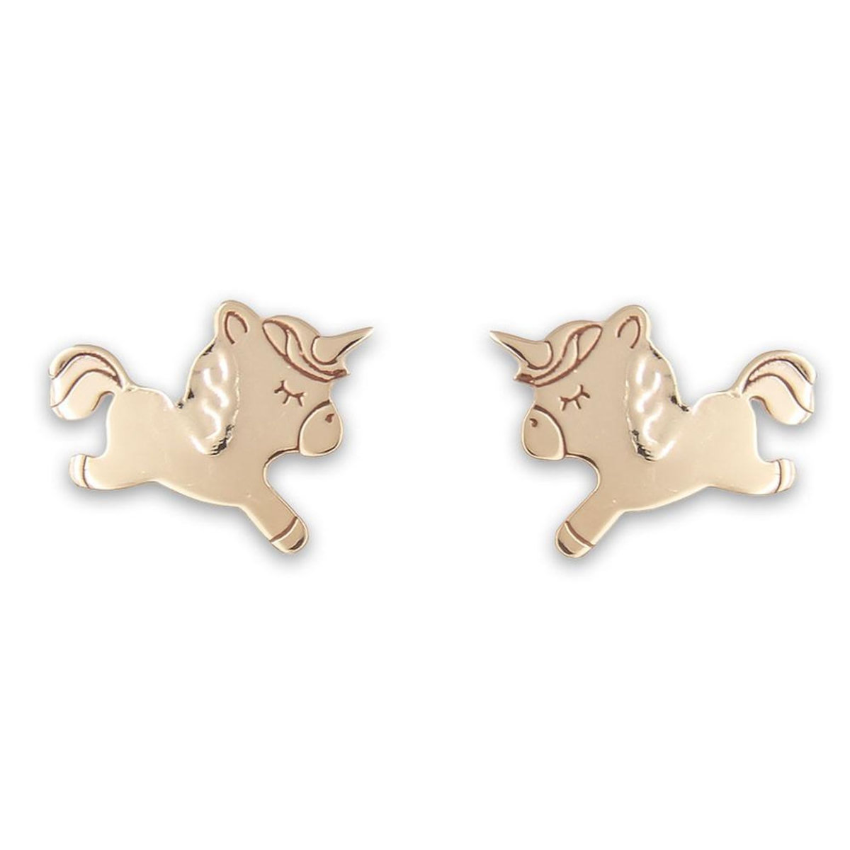 L'ATELIER D'AZUR Boucles d'Oreilles Licornes - Or Jaune - Enfant