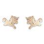 Voir la diapositive 1 : L'ATELIER D'AZUR Boucles d'Oreilles Licornes - Or Jaune - Enfant