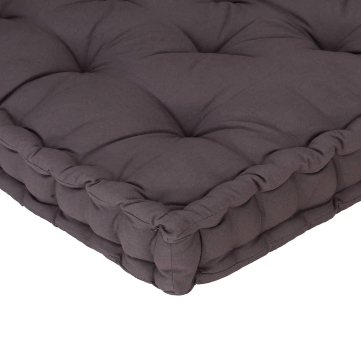 VIDAXL Coussin de plancher de palette Coton 120x40x7 cm Anthracite