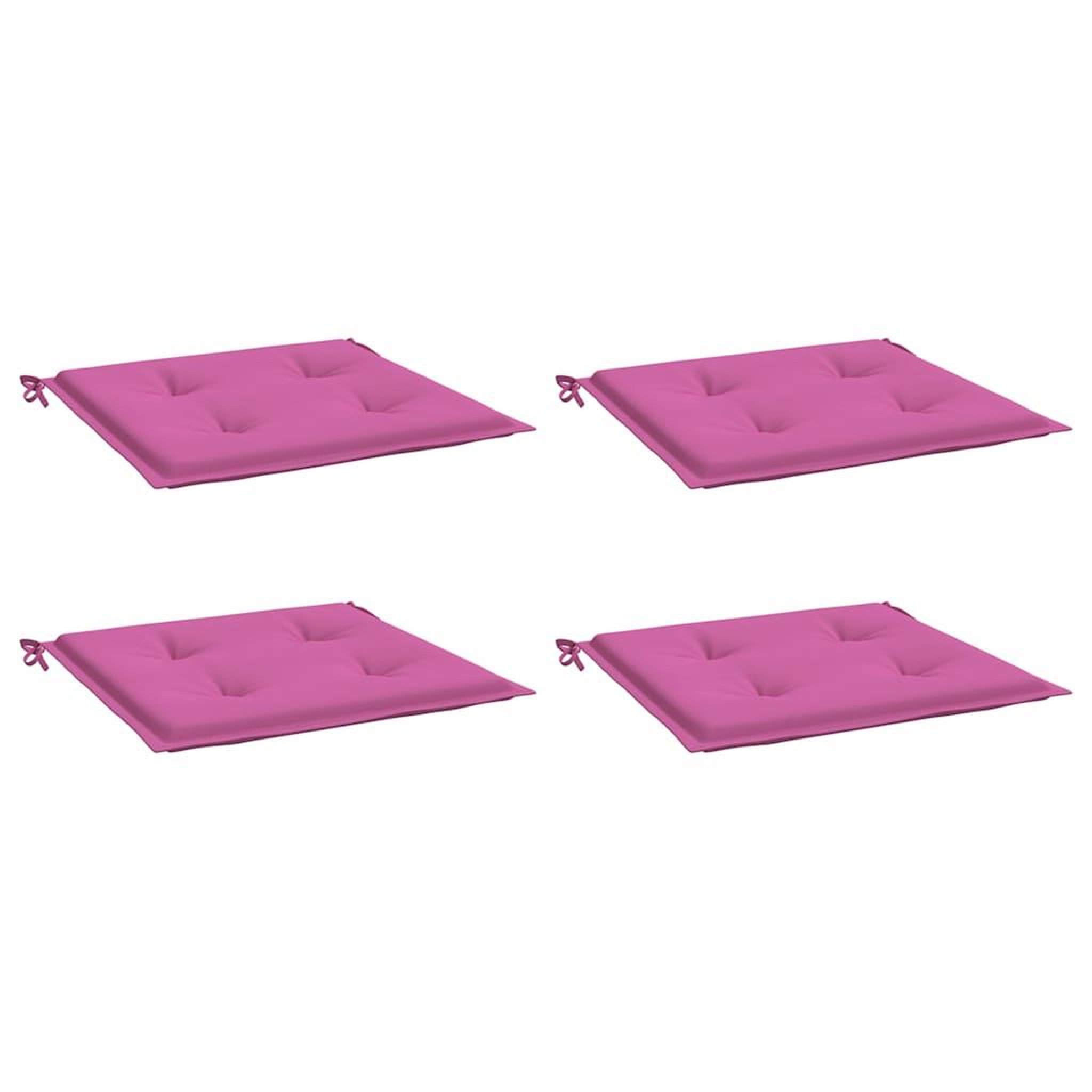 Voir la diapositive 3 : VIDAXL Coussins de chaise de jardin lot de 4 rose 50x50x3 cm tissu