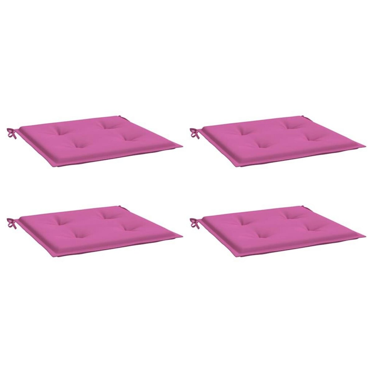 VIDAXL Coussins de chaise de jardin lot de 4 rose 50x50x3 cm tissu