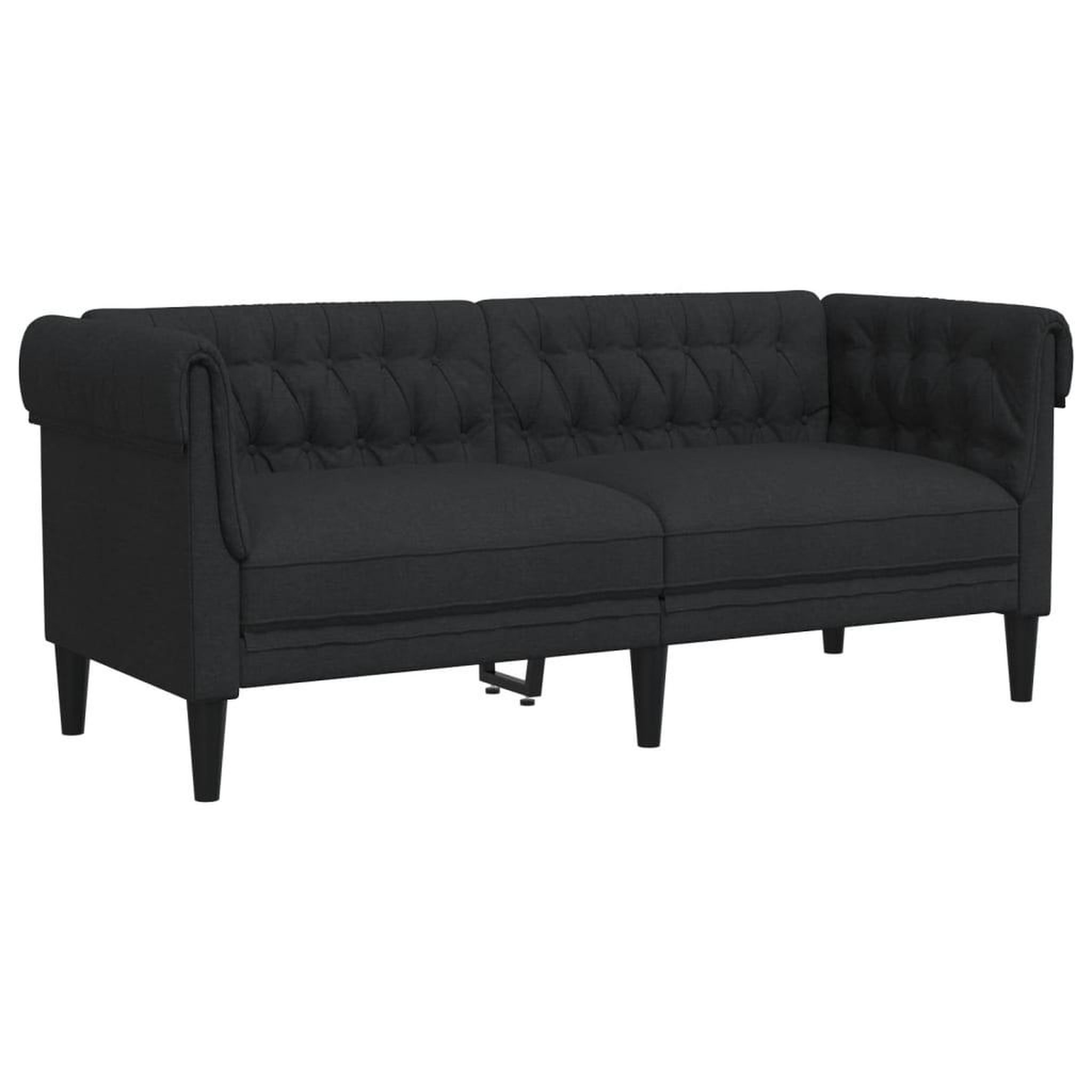 Voir la diapositive 5 : VIDAXL Ensemble de canapes 3 pcs noir tissu