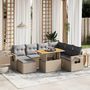 Voir la diapositive 1 : VIDAXL Salon de jardin avec coussins 8 pcs beige resine tressee