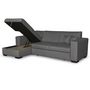Voir la diapositive 5 : Canapé d'angle gauche convertible  4 places avec coffre tissu CARIBEA