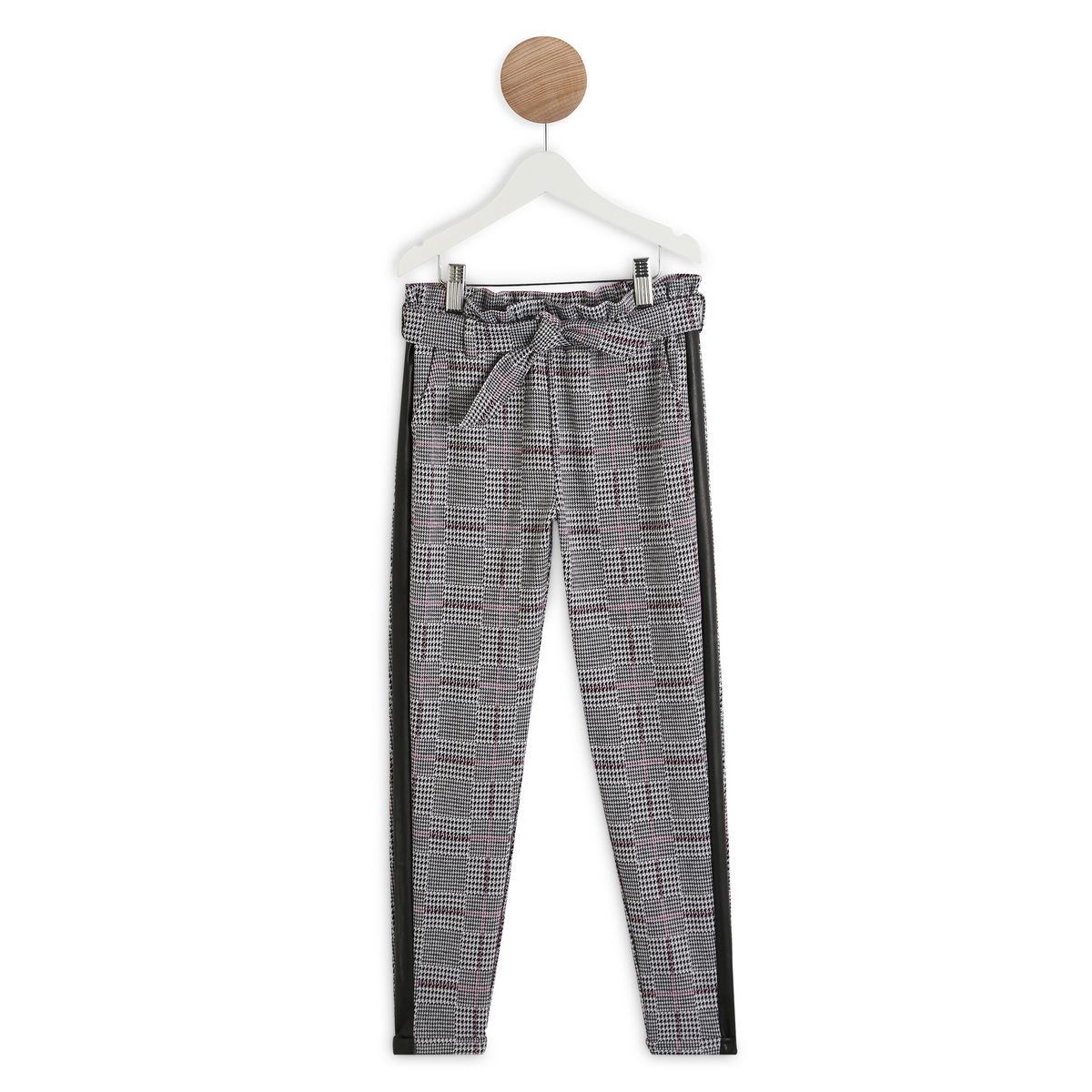 INEXTENSO Pantalon paperbag à carreaux fille