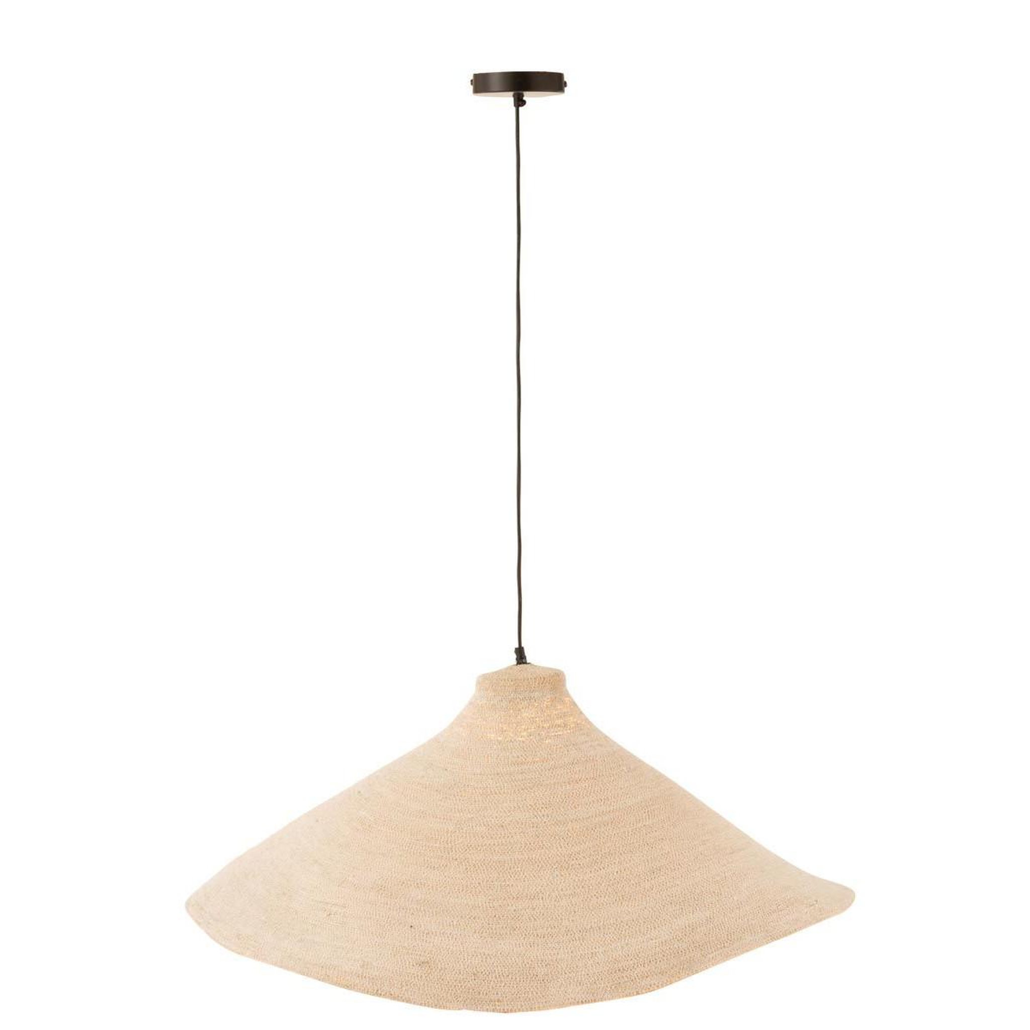 Voir la diapositive 3 : J-LINE Lampe Suspension en Jonc  Cône  82cm Blanc