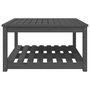 Voir la diapositive 5 : VIDAXL Table de jardin gris 82,5x82,5x45 cm bois massif de pin