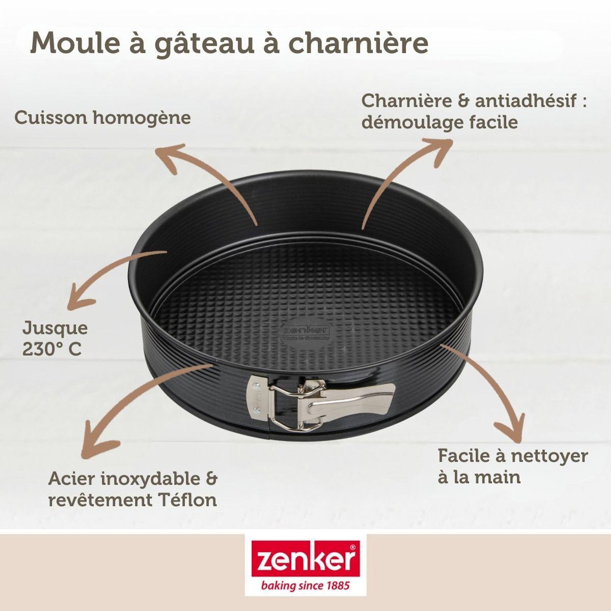 ZENKER Set de 4 ustensiles de pâtisserie moule à gâteaux 2 bols et spatule Black metallic Black mettallic Zenker  Black mettallic