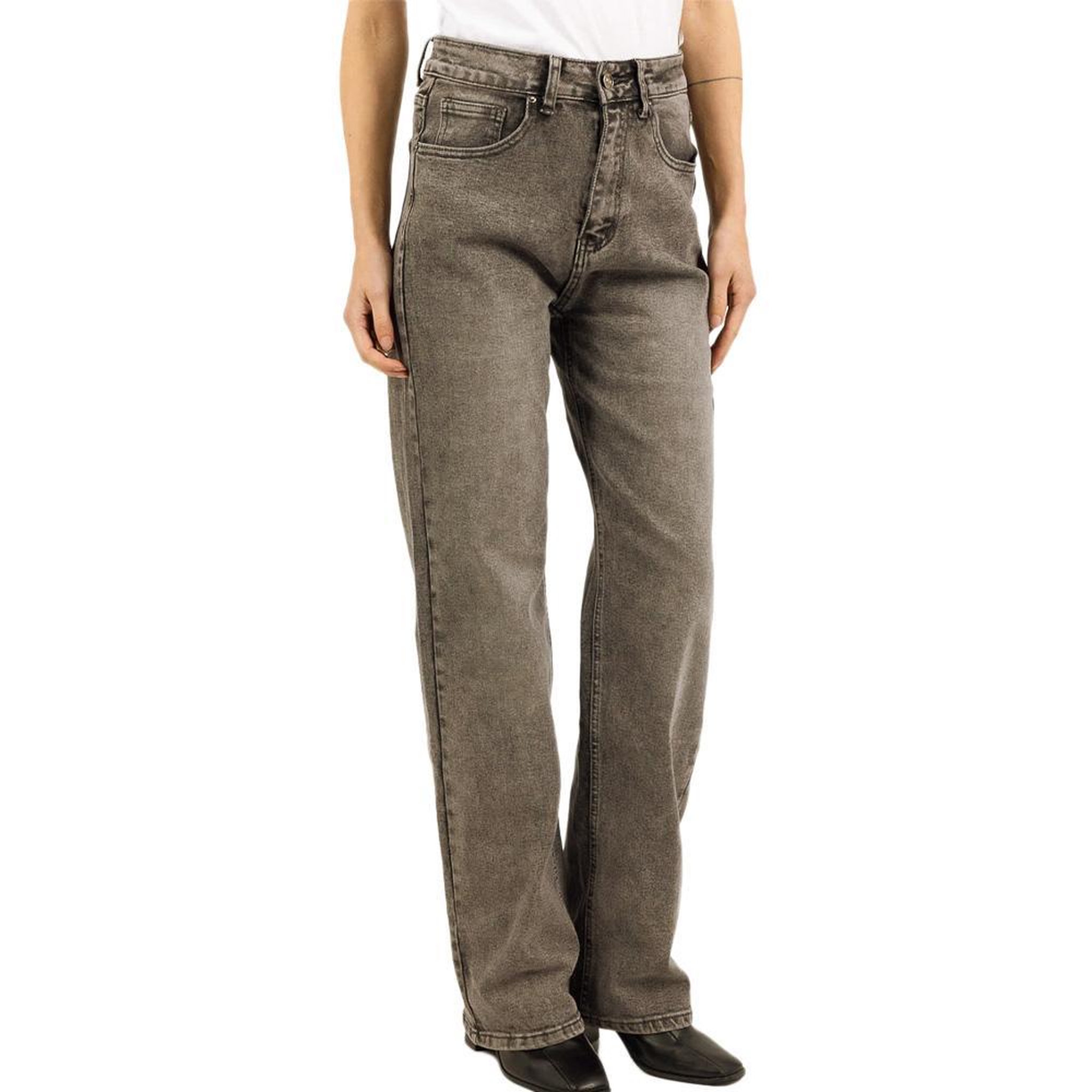 MONDAY PREMIUM Jean Gris Wide Leg Femme Monday Premium 3255. Coloris disponibles : Gris