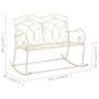 Voir la diapositive 6 : VIDAXL Banc de jardin 104 cm Fer Blanc antique