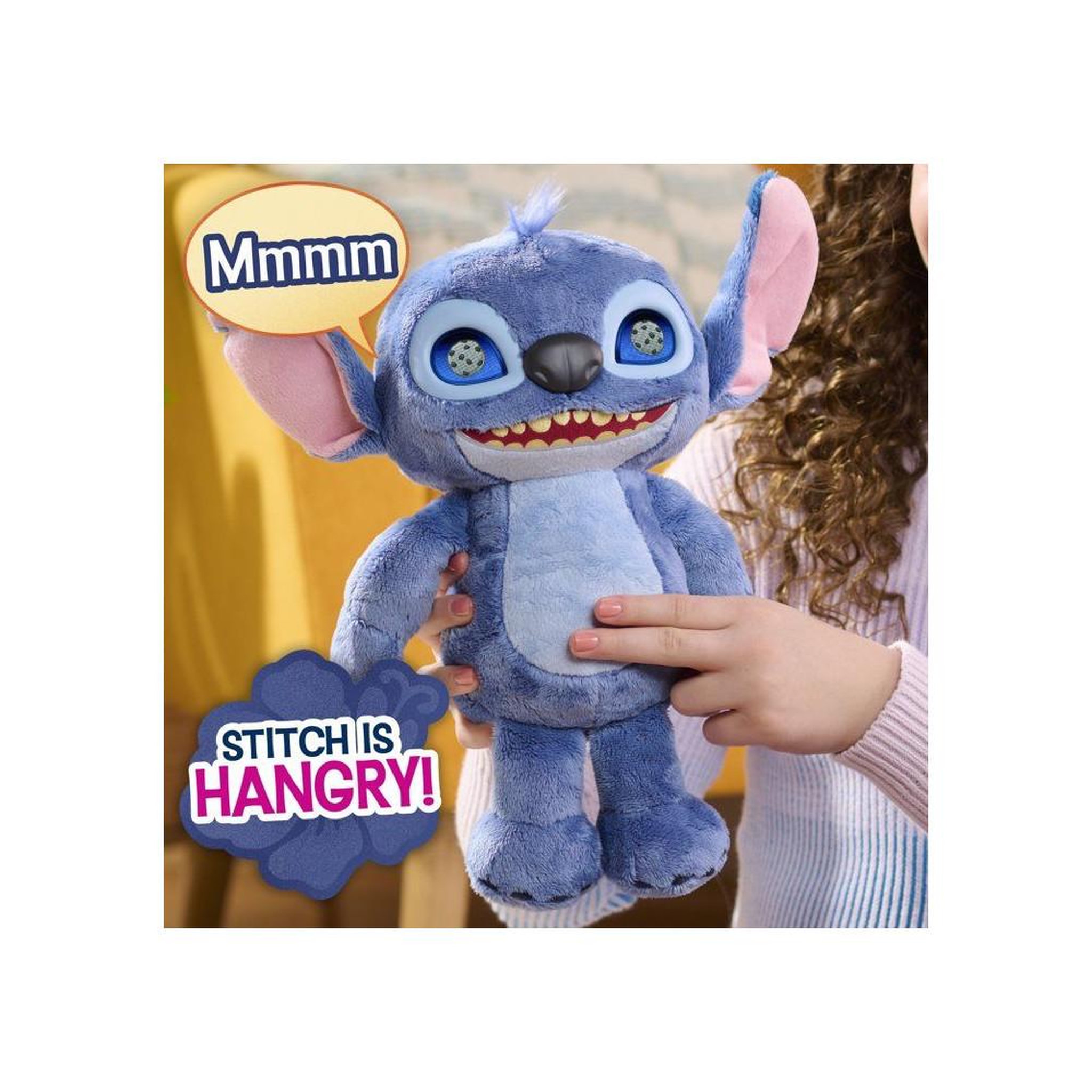 Voir la diapositive 3 : DISNEY Peluche interactive Stitch, yeux animés LCD, 30 cm, plus de 50 sons et réactions, s'active au toucher et au mouvement