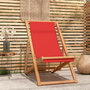 Voir la diapositive 1 : VIDAXL Chaise de plage pliable Bois de teck solide rouge