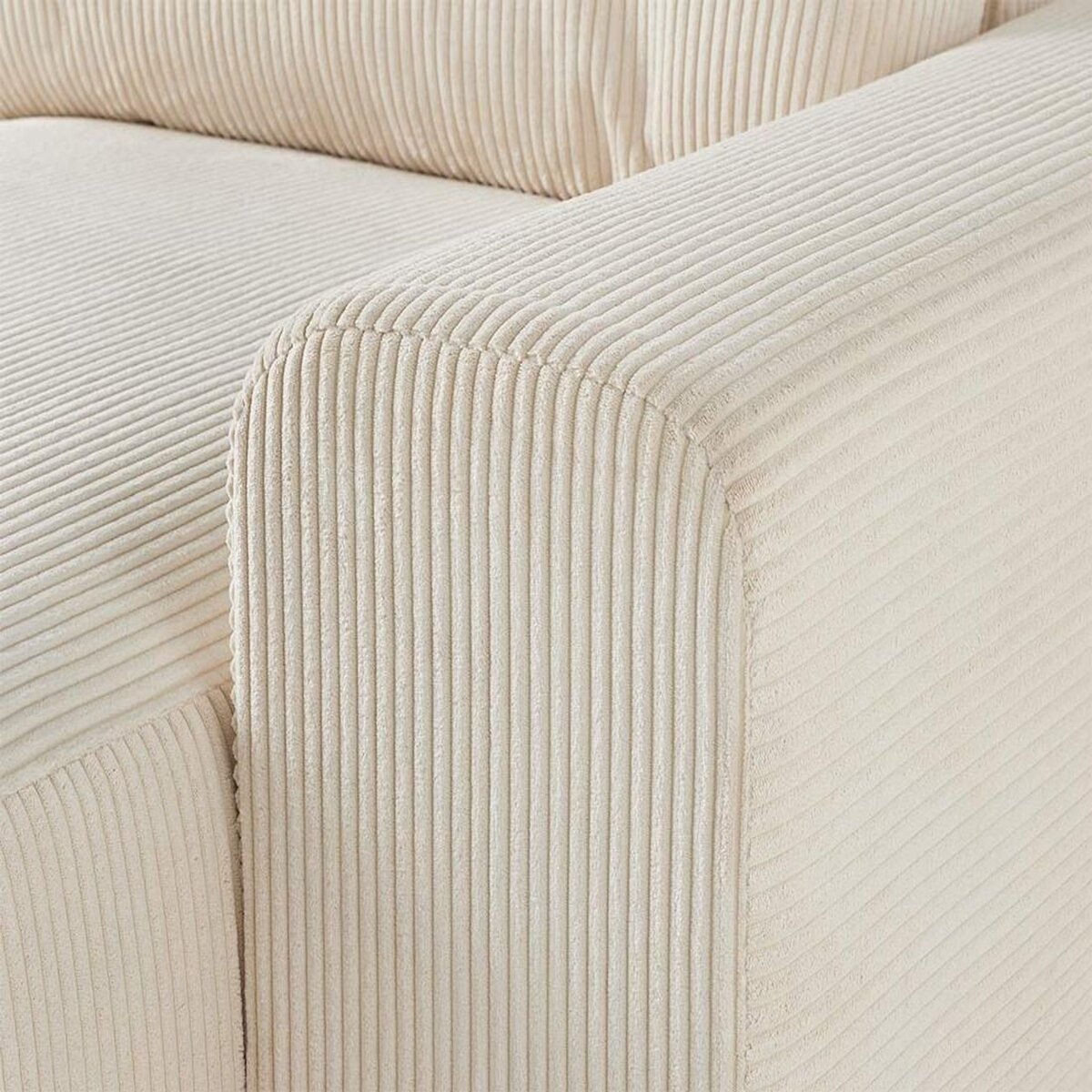 LISA DESIGN Garance - canapé modulable d'angle gauche - 8 places - en velours côtelé