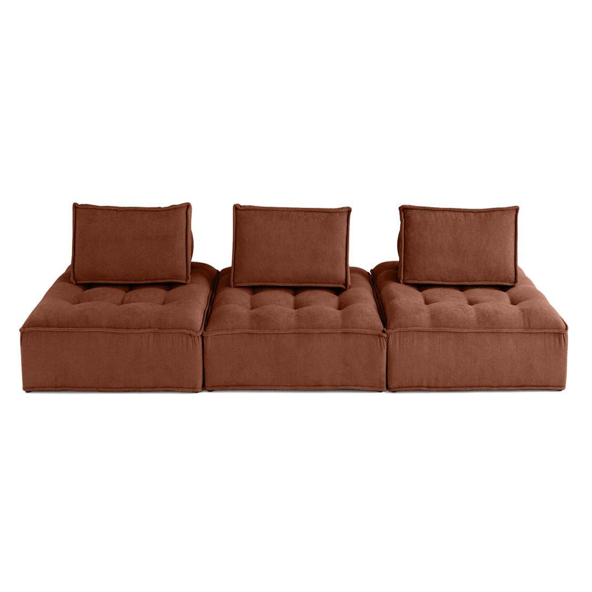 Voir la diapositive 1 : LISA DESIGN Marisol - canapé modulable droit 3 places - velours texturé