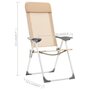 Voir la diapositive 6 : VIDAXL Chaises de camping pliables lot de 4 Creme Aluminium