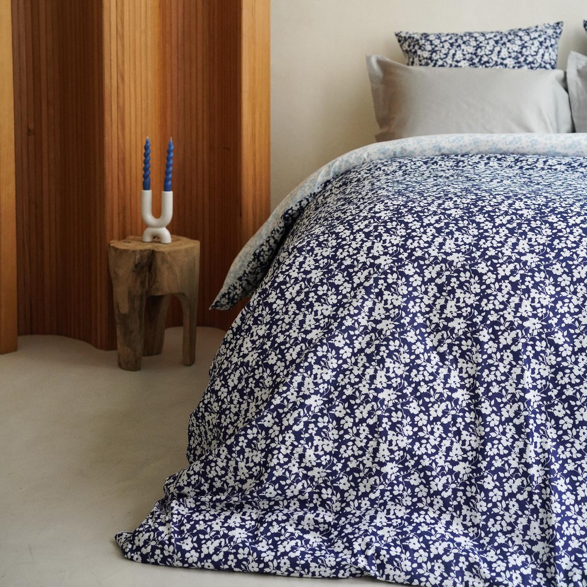 Voir la diapositive 3 : DODO Pack housse de couette + taie(s) d'oreiller coton flora