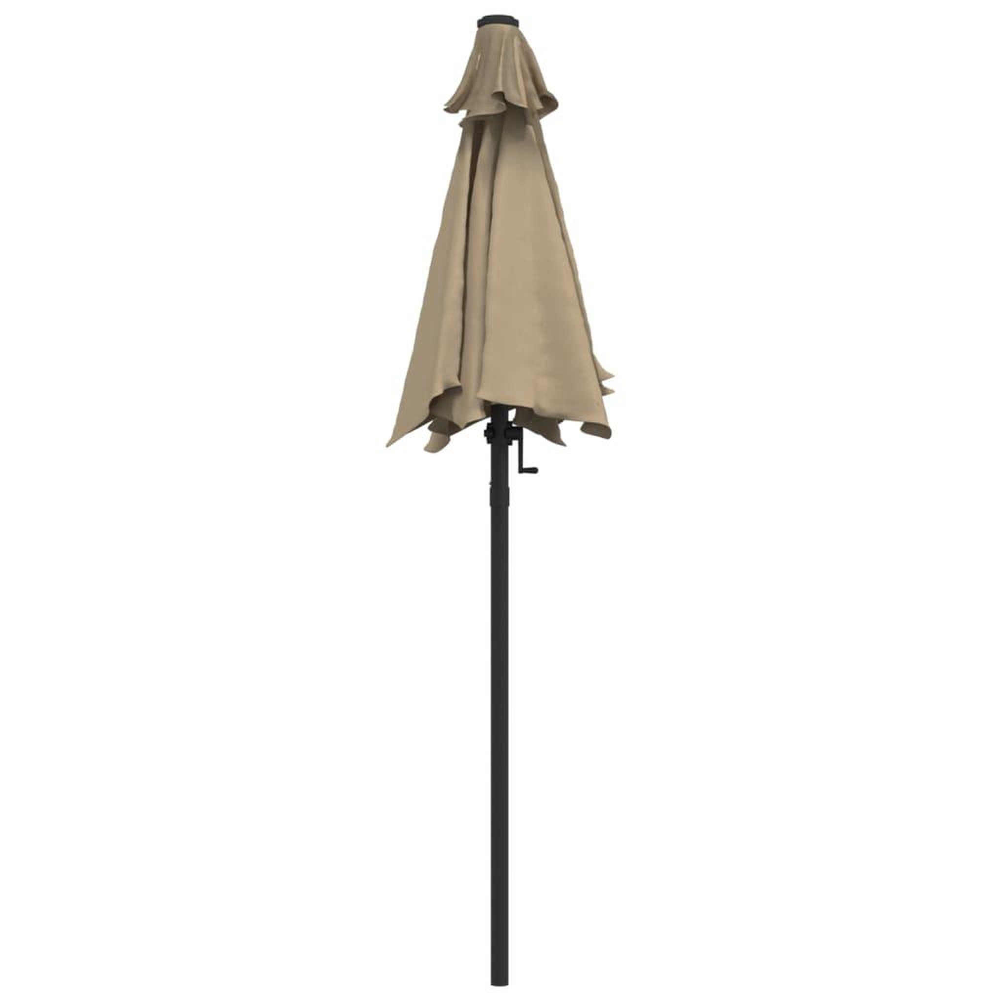 Voir la diapositive 4 : VIDAXL Parasol Taupe 200x224 cm Aluminium