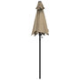 Voir la diapositive 4 : VIDAXL Parasol Taupe 200x224 cm Aluminium