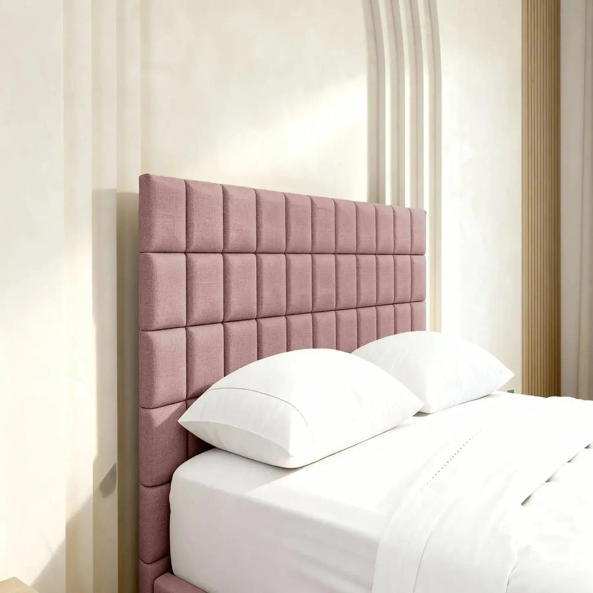 Voir la diapositive 6 : CASANOVA PARIS Thelma - lit coffre tissu velours rose