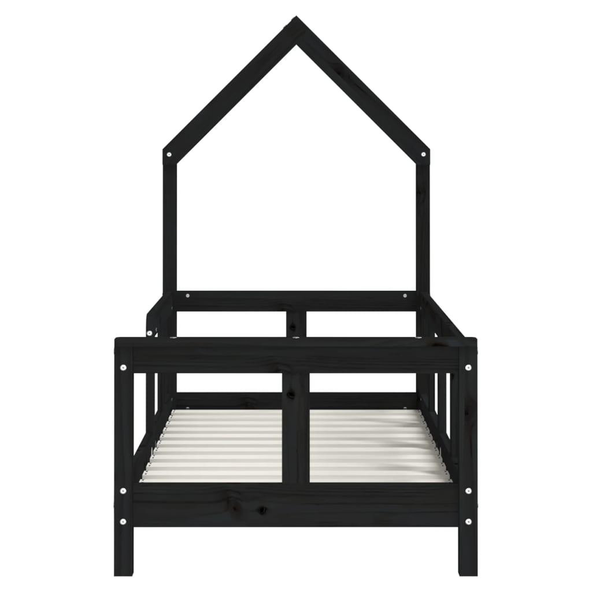 Voir la diapositive 4 : VIDAXL Cadre de lit pour enfant noir 70x140 cm bois de pin massif