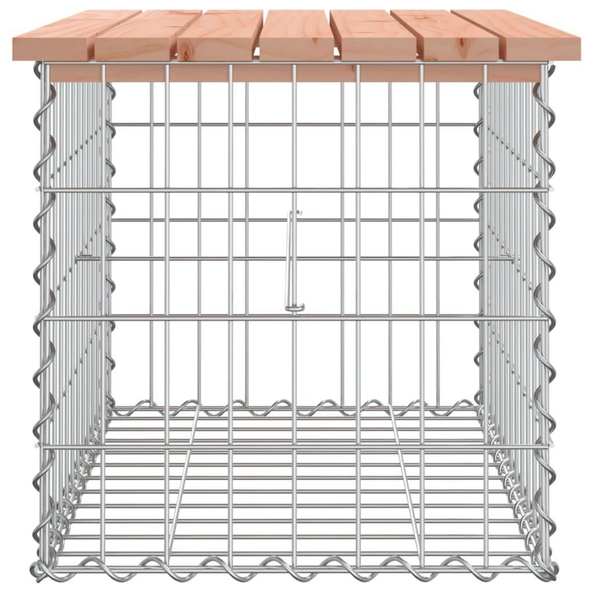 VIDAXL Banc de jardin design gabion 63x44x42 cm bois massif de douglas