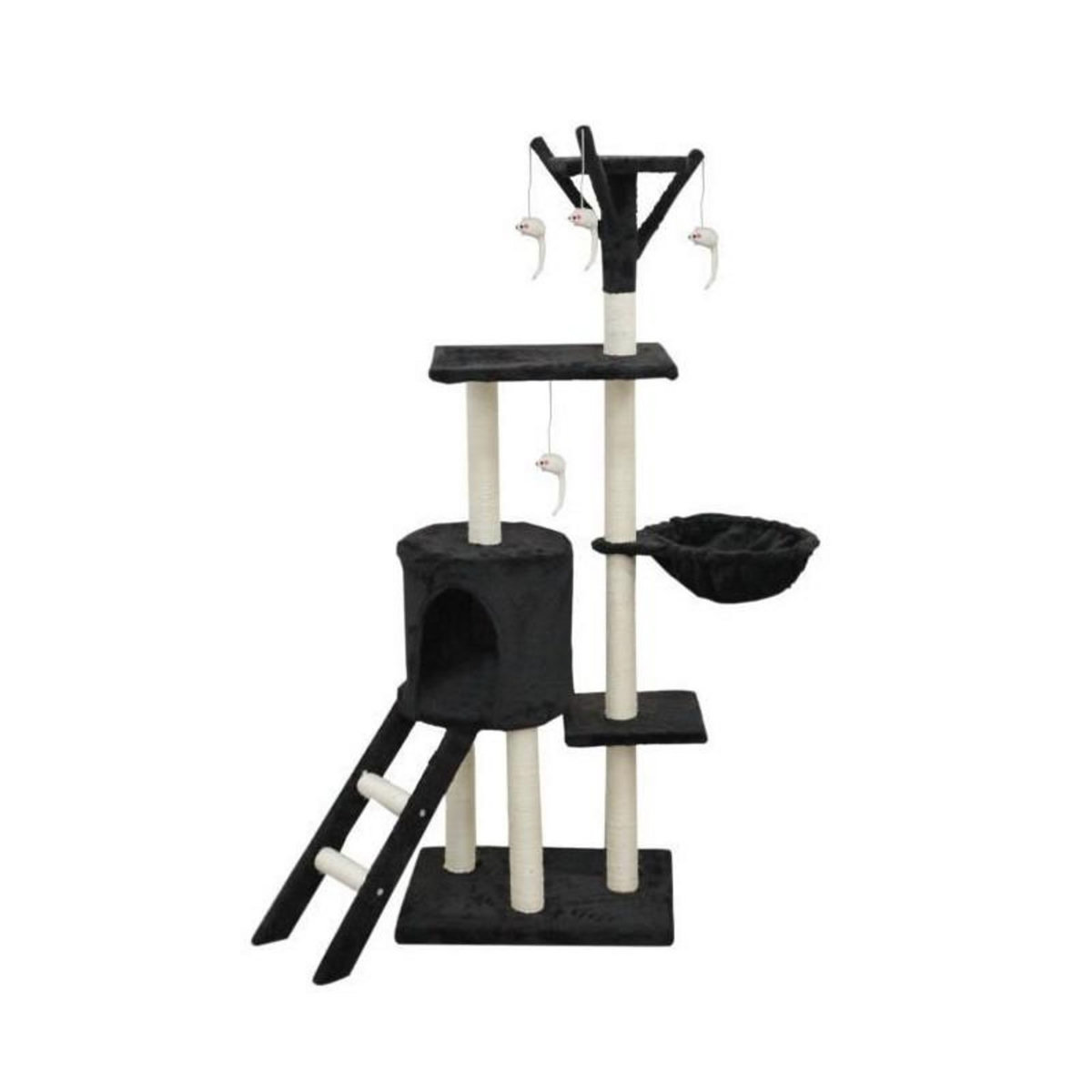 GENERIQUE JIPSY - Arbre a chat - 79 x 34 x 138 cm - Noir