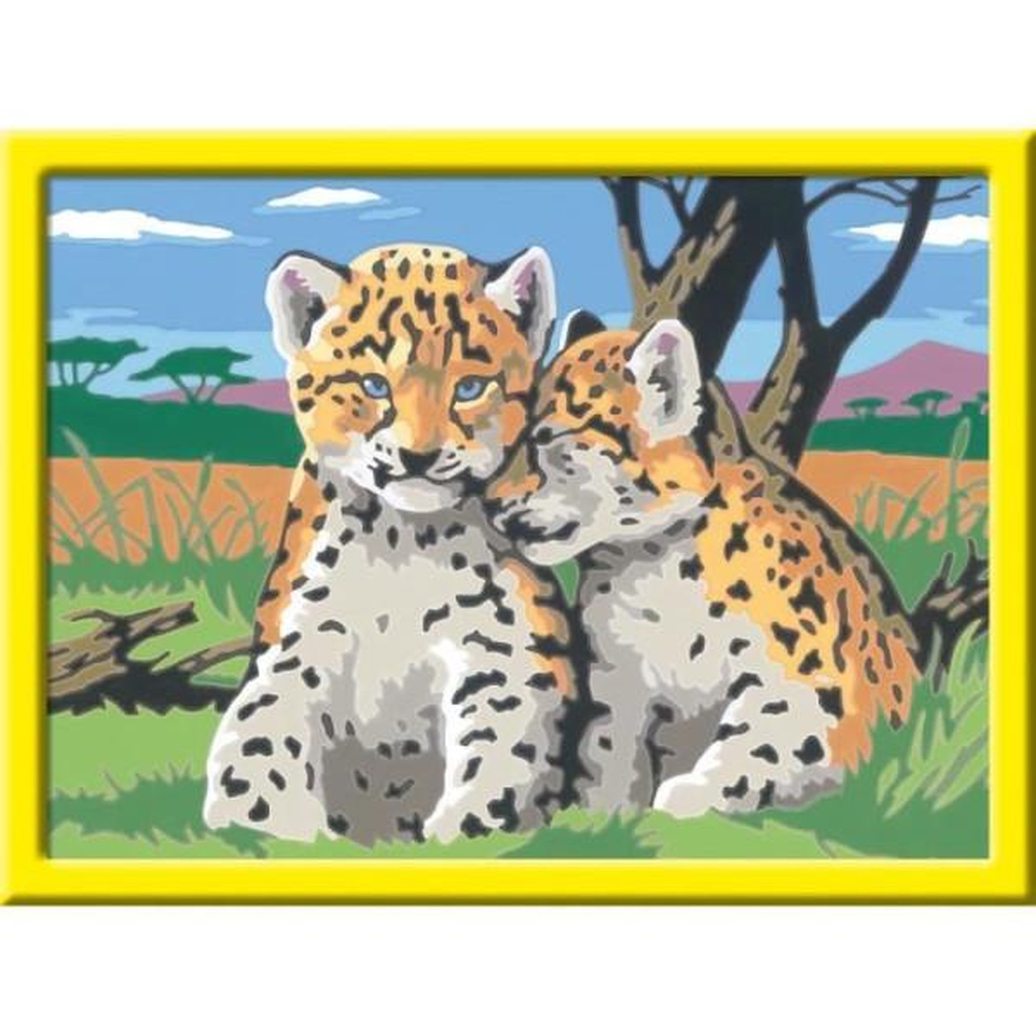 Voir la diapositive 3 : RAVENSBURGER Creart kids 18x24cm petits léopards, kit de peinture par numéros numéro d'art, des 9 ans, 25832, ravensburger