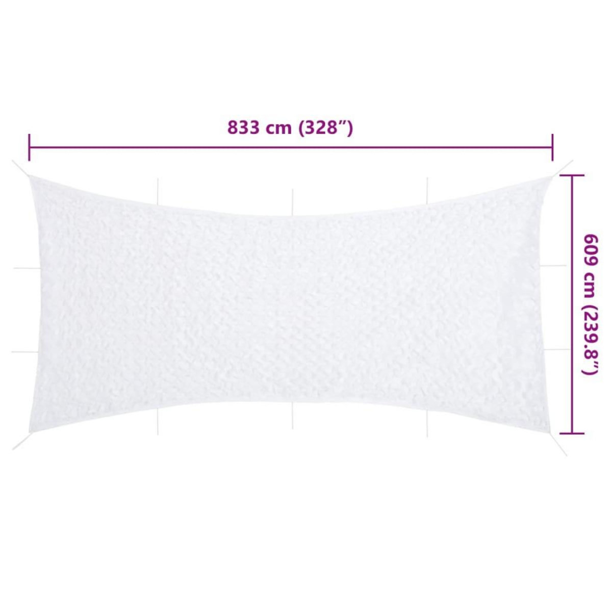 VIDAXL Filet de camouflage avec sac de rangement 833x609 cm blanc