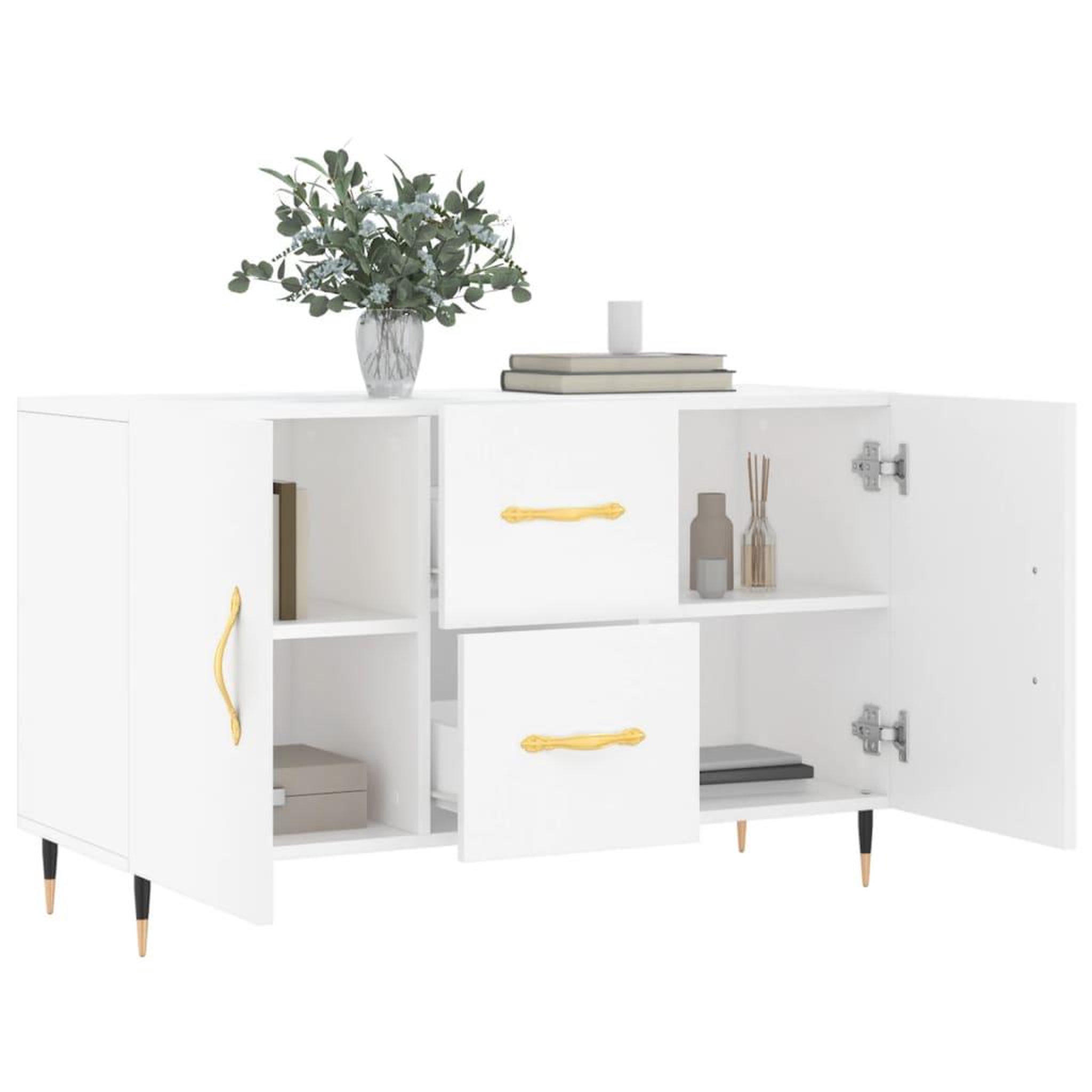 Voir la diapositive 4 : VIDAXL Buffet blanc 100x36x60 cm bois d'ingenierie