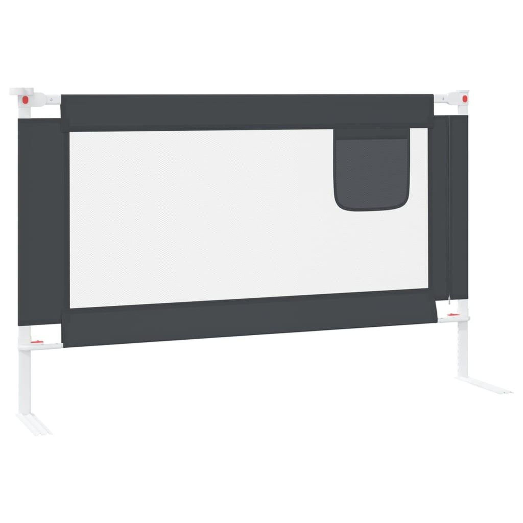 Voir la diapositive 3 : VIDAXL Barriere de securite de lit d'enfant Gris fonce 120x25 cm Tissu