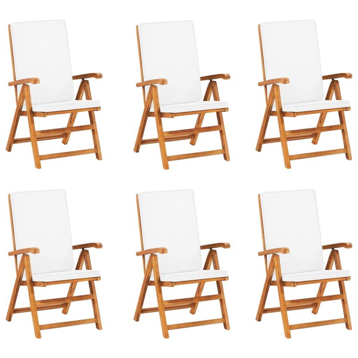 VIDAXL Ensemble a manger de jardin 7 pcs coussins Bois de teck massif