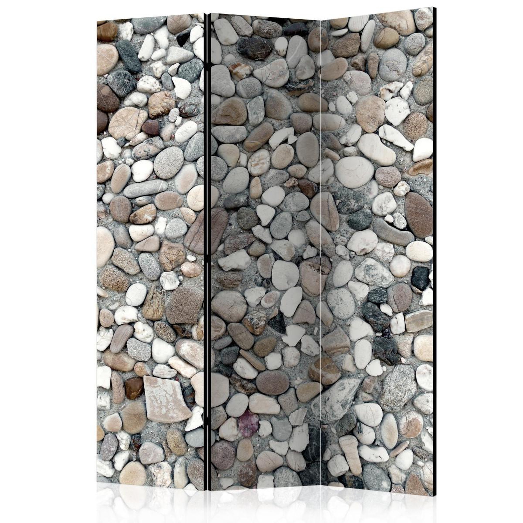 Paris Prix Paravent 3 volets  beach pebbles  135x172cm