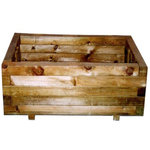 FOREST STYLE Bac A Fleur Pin Rustica 80X40Xh27Cm