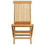 Voir la diapositive 4 : VIDAXL Chaises de jardin et coussins gris lot de 2 Bois de teck massif