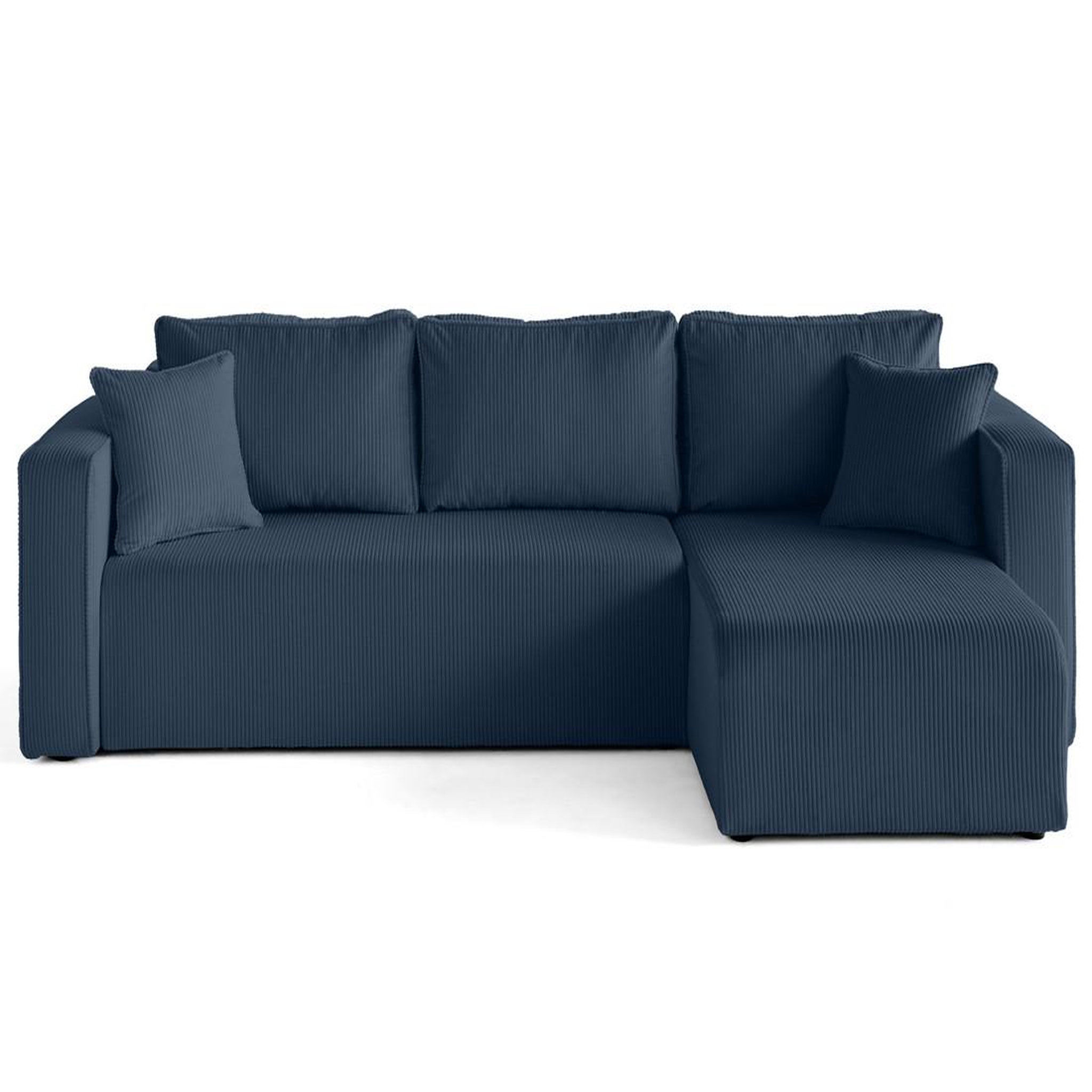 Voir la diapositive 1 : BEST MOBILIER Topaze - canapé d'angle déhoussable réversible 4 places en velours côtelé